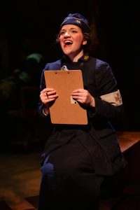 Lauren Engstrom in The Hello Girls at Taproot Theatre. Photo by John Ulman.