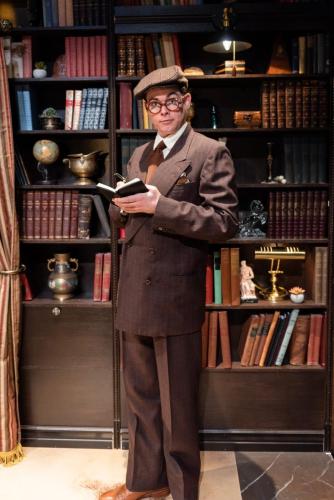 Nathan Brockett returns as Captain Arthur Hastings in Taproot’s Murder on the Links, reprising his role from Taproot’s 2022 production of Agatha Christie’s Black Coffee. Photos by Robert Wade.