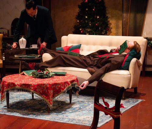 Richard Nguyen Sloniker and Calder Jameson Shilling in Happy Christmas, Jeeves at Taproot Theatre. Photo by Robert Wade.